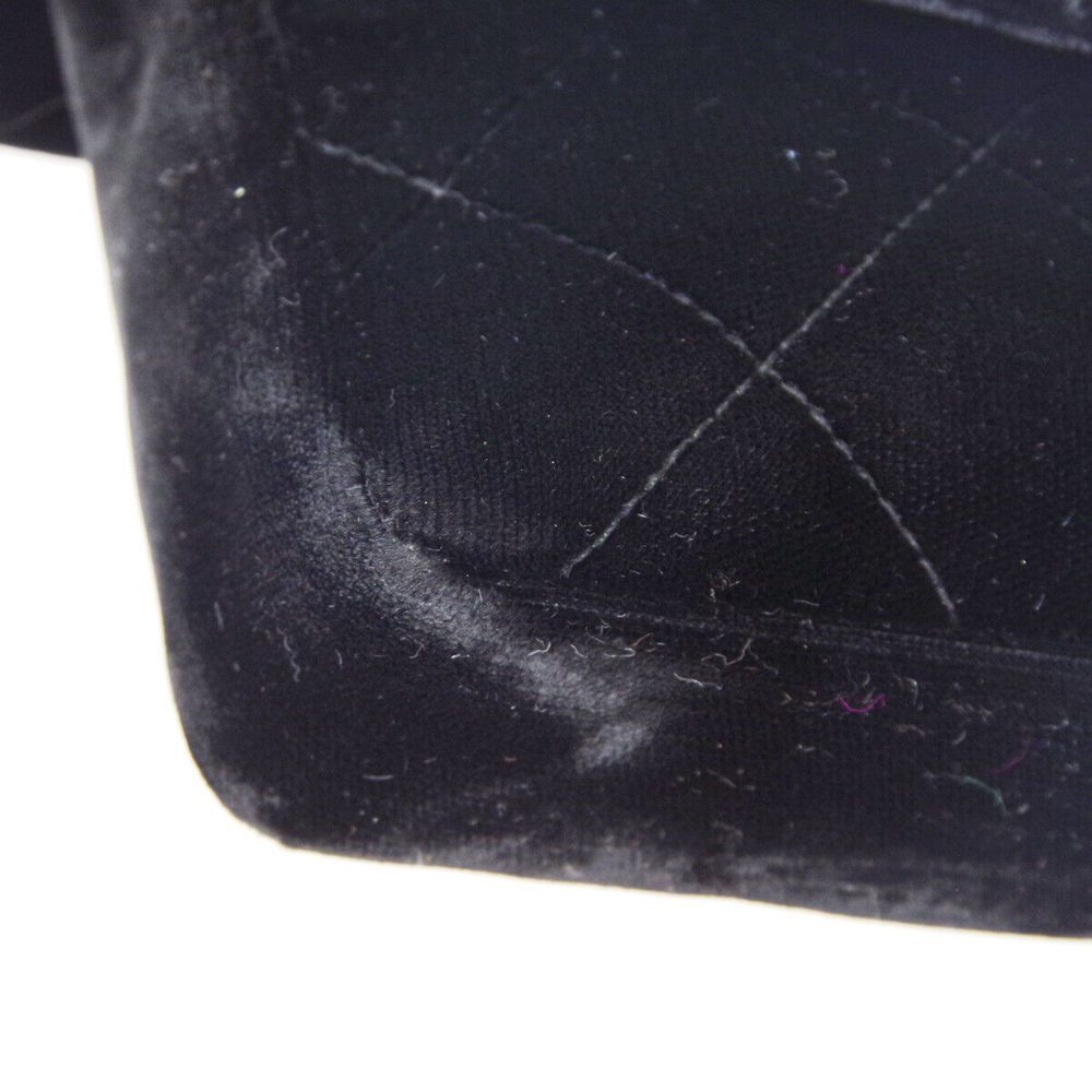 CHANEL Quilted CC BUM Belt Bag Pouch Purse Black Velvet Leather - Picture 3 of 8